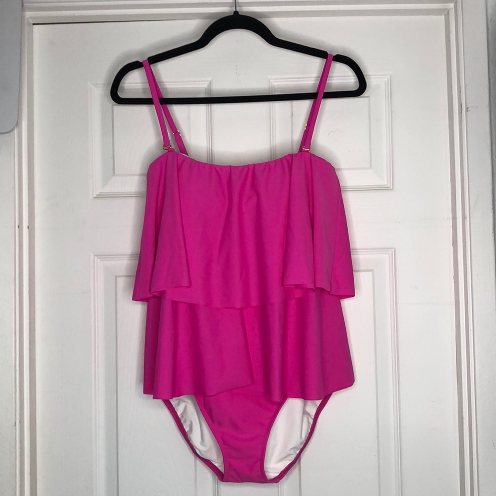 - Hermoza layered ruffled one piece swimsuit